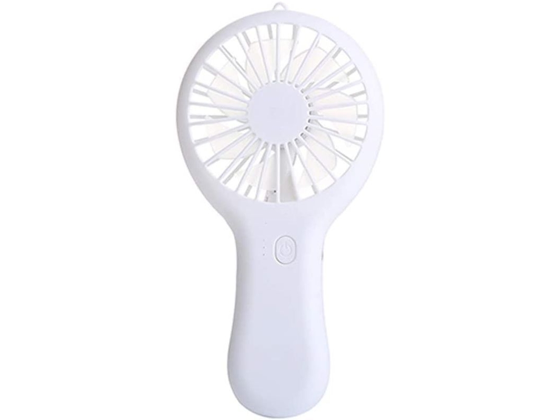 Mini Ventilador Usb Portátil, Recargable, Silencioso, Con 3 Velocidades De Viento, Blanco, 1 Unidad.