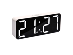 MEOIRUERY Despertador Digital con Temperatura Interior y Snooze, Alarmas Dobladas para Dormitorio