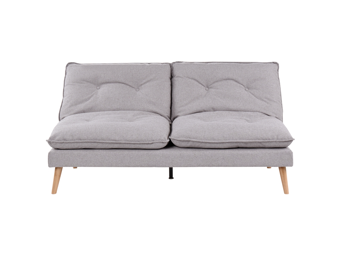 Sofá cama Beliani Yila en tela gris 178x92x87