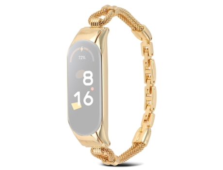 Correa de metal con delicada cadena de cobre para Xiaomi Mi Band 5/6 - dorado