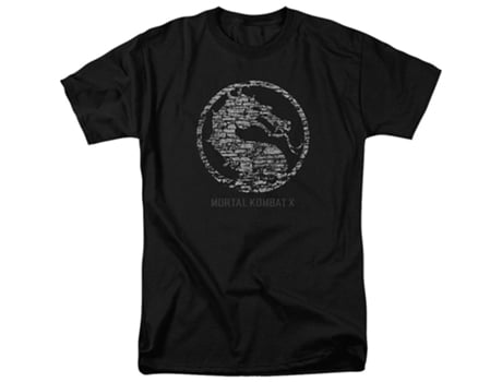 Camiseta ROCKINSTONE con logotipo desgastado de Mortal Kombat X (XXXL)