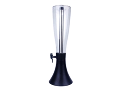 Dispensador de cerveza tipo torre de 4 litros con tubo de hielo extraíble, fabricado en acero inoxidable y recipiente transparente para bebidas en bares, fiestas, etc.