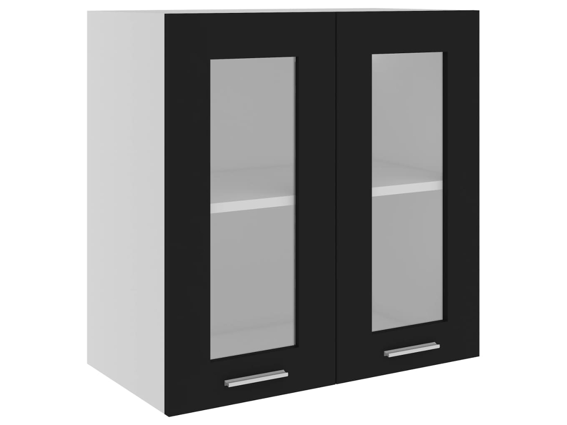 Armario de pared con cristal “lyon” 60x31x60 cm Negro MAISON EXCLUSIVE
