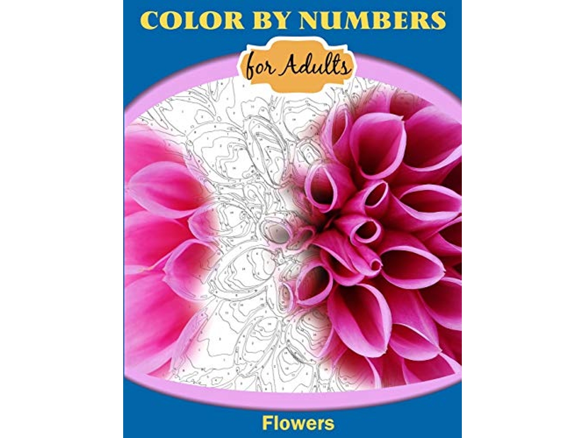 Libro Color by Numbers for Adults Flowers de Inneract Studio (Inglés)