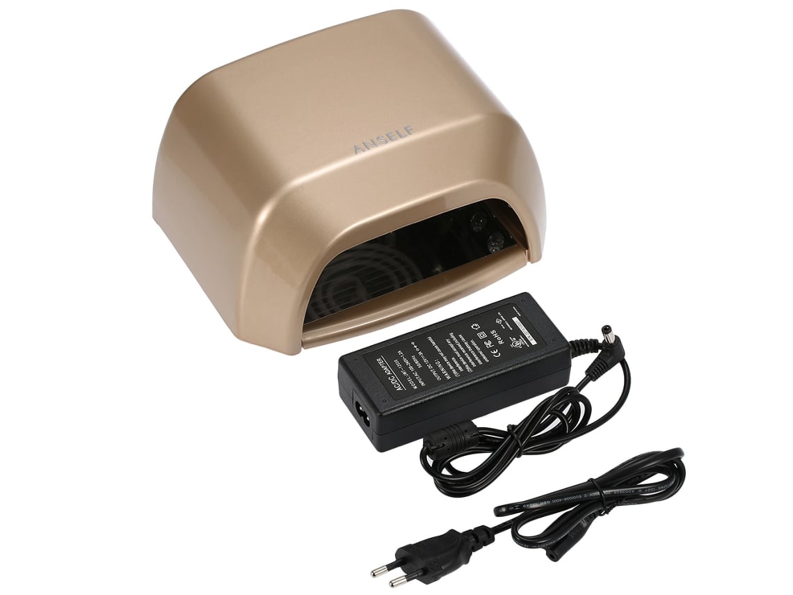 Rebe-lâmpada Secadora De Unhas Anself Pro 40w Ccfl+led 110-240v Para Mãos E Pés, Preta, Plugue Eu