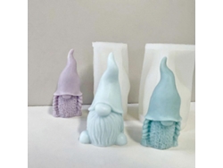 Molde De Silicona 3d Para Velas De Papá Noel Para La Elaboración Casera De Cera Y Jabón Navideño.