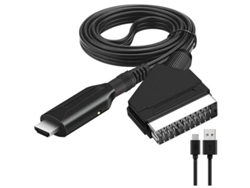 Cabo Scart Para Hdmi, Adaptador Scart Para Hdmi, Conversor De Áudio E Vídeo Scart Para Hdmi 1080p/720p Tudo Em Um
