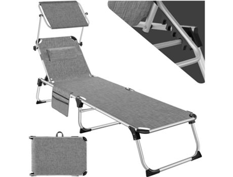Tumbona Aurelie de aluminio, ajustable en 6 posiciones TECTAKE