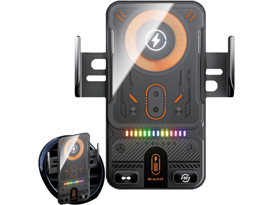 Cargador De Coche De Carga Rápida De 15 W Con Base Para Rejilla De Ventilación Y Cable Para Teléfonos.