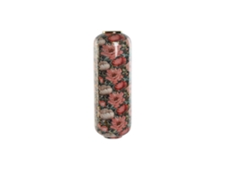 Jarron Metal Flores Rosa 25x25x69,3cm