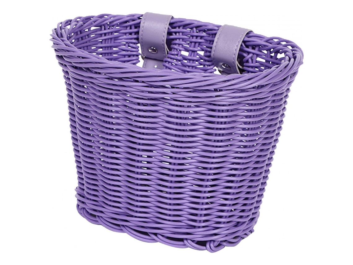 Cesta de bicicleta para manillar delantero de Lowmoose, color morado