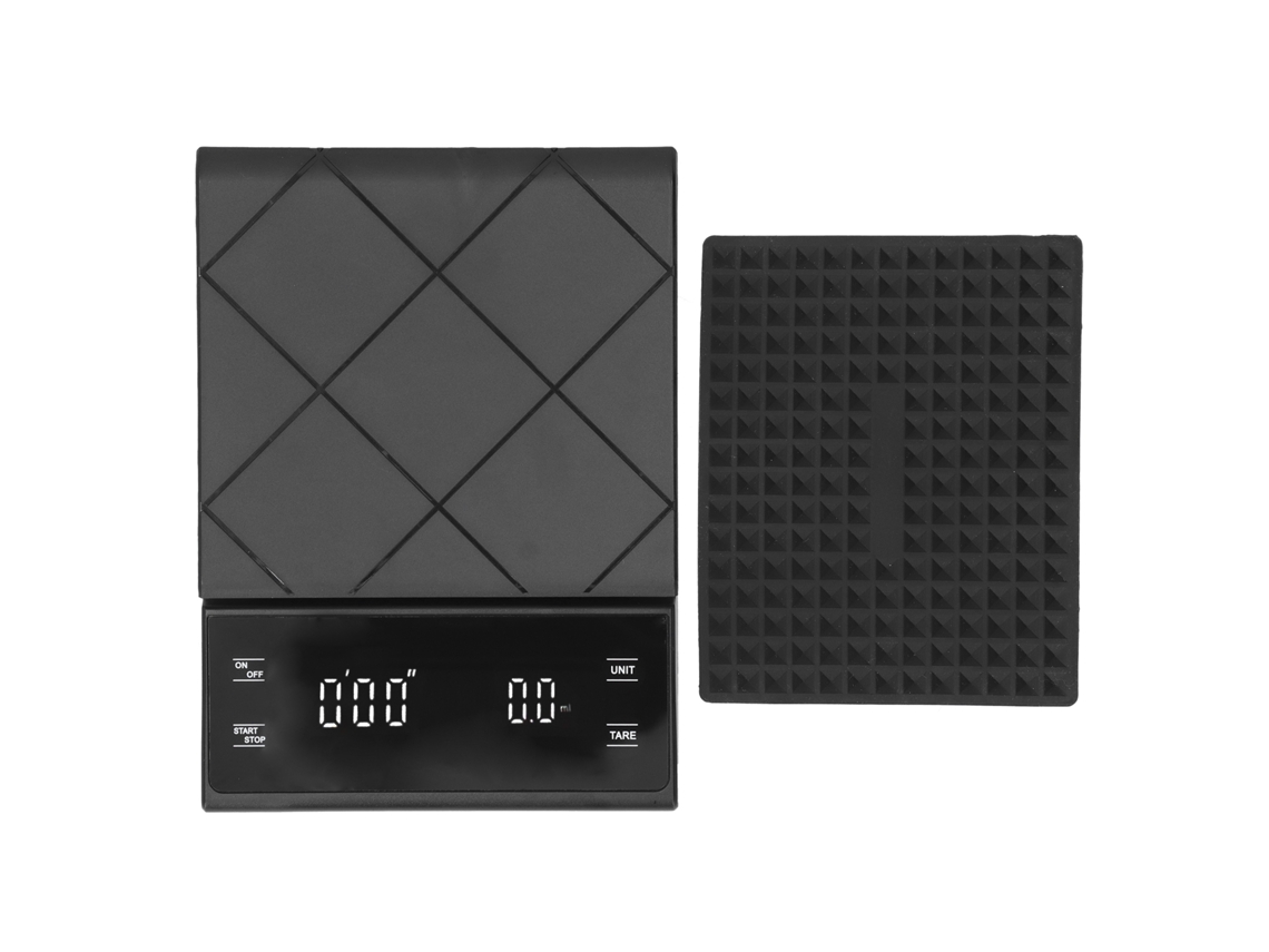 Balança Digital De Café Com Temporizador E Tela Led, Precisa 0.1g, Conversão G/oz/ml, Abs