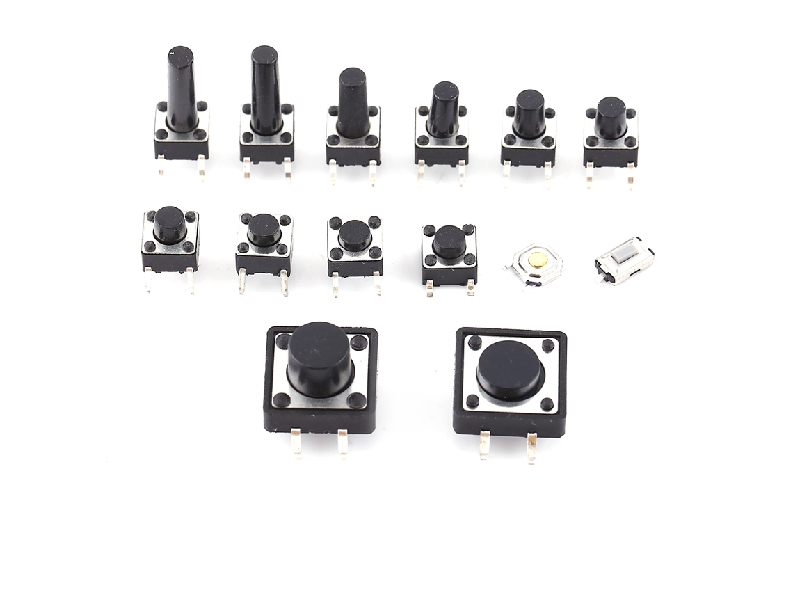 Kit De 140 Piezas: 14 Tipos De Interruptores Pulsadores Momentáneos Táctiles Para Electrónica Y Proyectos.