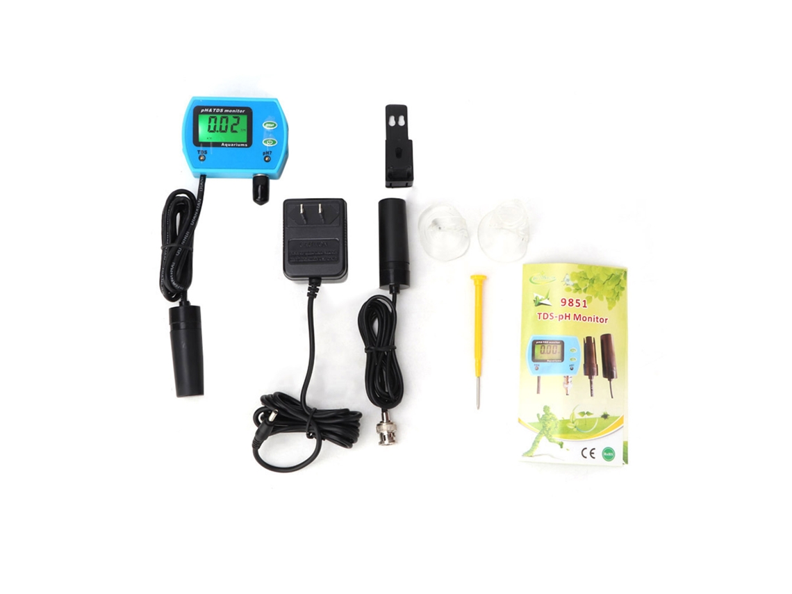 Monitor En Línea Para La Medición De La Calidad Del Agua (ph/tds) Con Pantalla Precisa Para Piscinas, Laboratorios Y Hospitales.