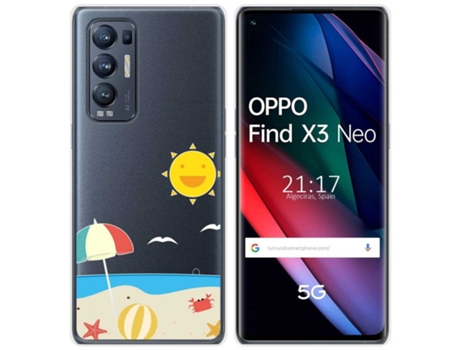 Carcasa Oppo Find X3 Neo TUMUNDOSMARTPHONE Dibujos Transparente