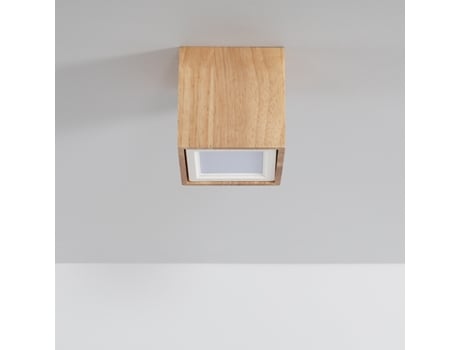 LEDKIA Aplique de Techo LED 6W de Madera Sigurd Natural 2700K