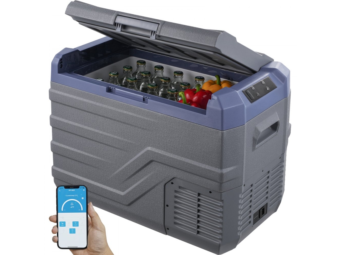 Mini refrigerador portátil de 37L con compresor, luz LED y control digital Tekmaquinas