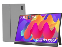 Monitor portátil Arzopa A1m de 17,3" con LED IPS Full HD, USB-C y bolsa de almacenamiento