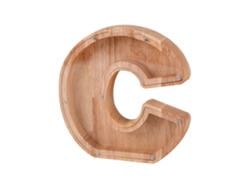 Hucha de madera con alfabeto para niños