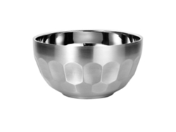 Cuenco De Acero Inoxidable 304 Con Doble Capa De Aislamiento Térmico Y Engrosamiento Para Comida Y Ensalada Webake (plata 13,8 Cm)