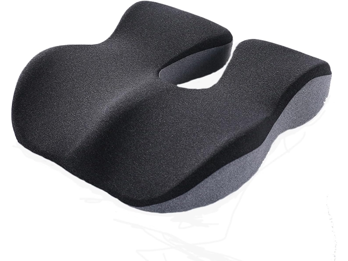 Almofada De Assento Em Espuma Viscoelástica Eifson Para Alívio De Lesões No Cóccix, Suporte Lombar (cinza Claro/cinza Escuro)