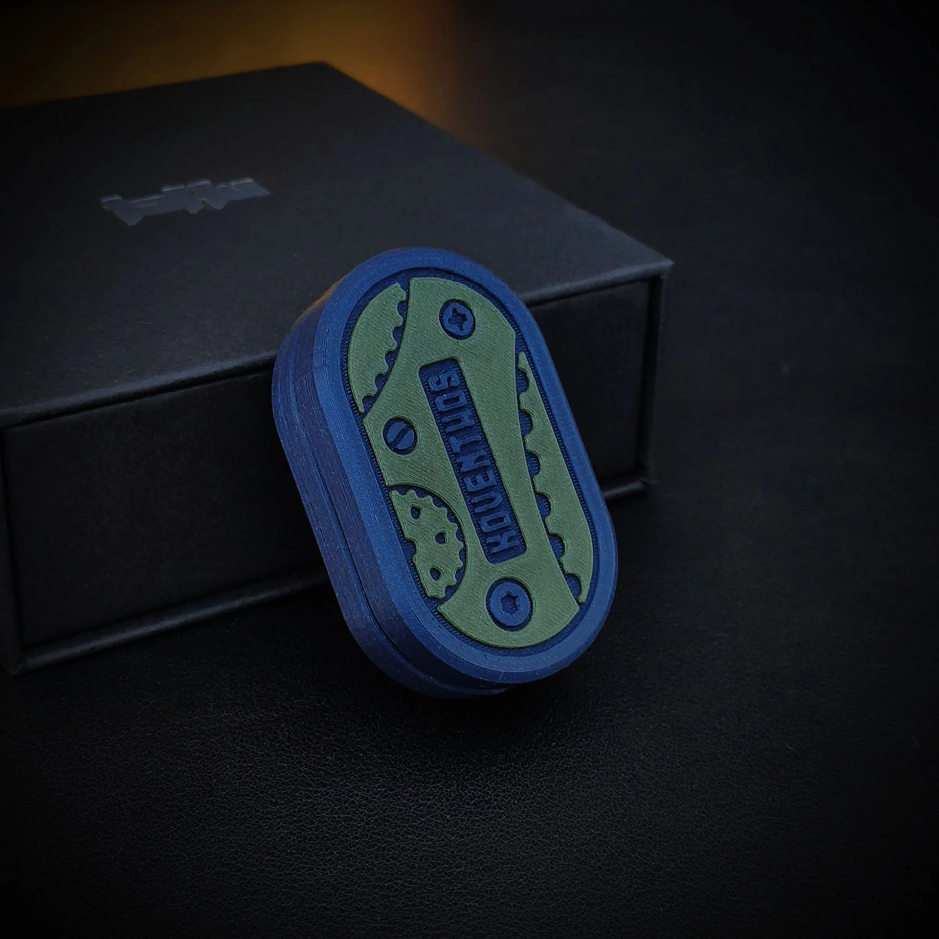 (azul-verde) Juguete Antiestrés Con Placa Giratoria Deslizante Magnética Para Aliviar El Estrés, Ideal Para Empujar Con Las Yemas De Los Dedos.
