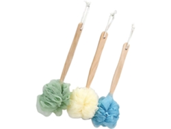 Juego De 3 Cepillos De Baño Con Mangos Largos De Madera Para Lavar