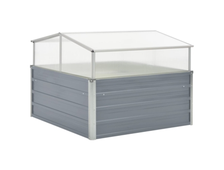 MAISON EXCLUSIVE - Invernadero 100x100x85 cm acero galvanizado gris