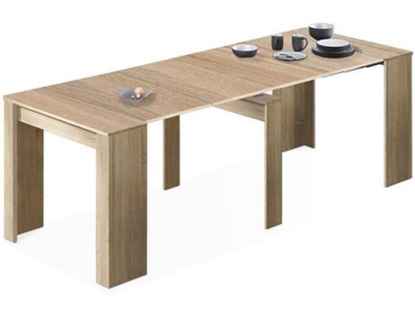 Mesa HABITDESIGN Multifunciones (Roble Canadian - Melamina - 50 - 97,5 - 144 - 190 - 235 x 78 x 90 cm)