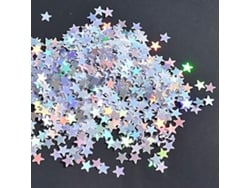 Lentejuelas sueltas Jeiibrzui de 6 mm con forma de estrella brillante para manualidades de vestidos de novia, 3000 unidades (plata n.° 3)