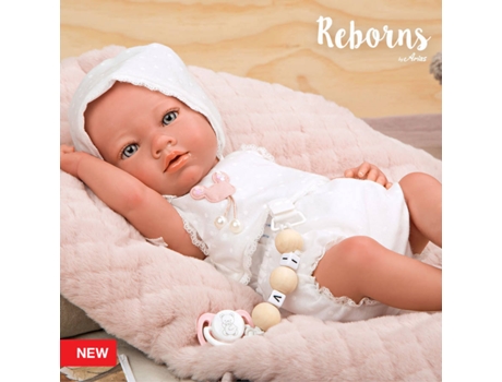 Muñeco ARIAS Arias Reborns 38 cm Maitane Rosa c/ Manta (Edad Mínima: 3 Años - 46,5 x 21,5 x 30 cm)