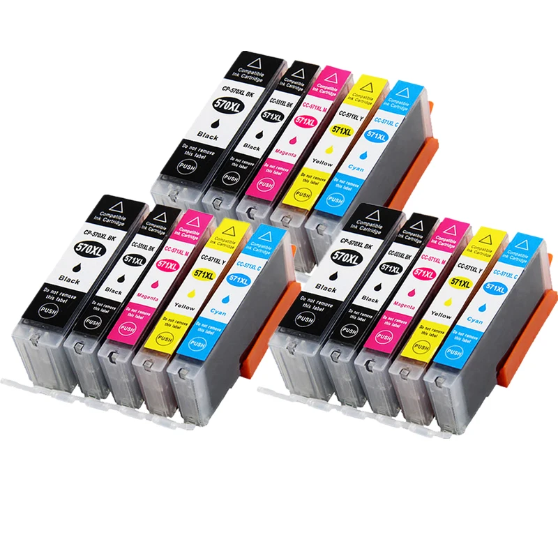 3setcartucho De Tinta Canon Pgi 570xl Cli 571xl Pgi570 Para Canon Pixma Ts5050 Ts5051 Ts5053 Ts5055 Ts6050 Ts6051 Ts6052