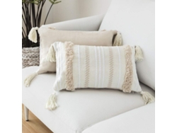 KOFIHETY Funda de Cojín Moderna Geométrica Funda de Cojín Sencilla para Sofá Decoración Salón Beige 30x50cm HIASDFLS