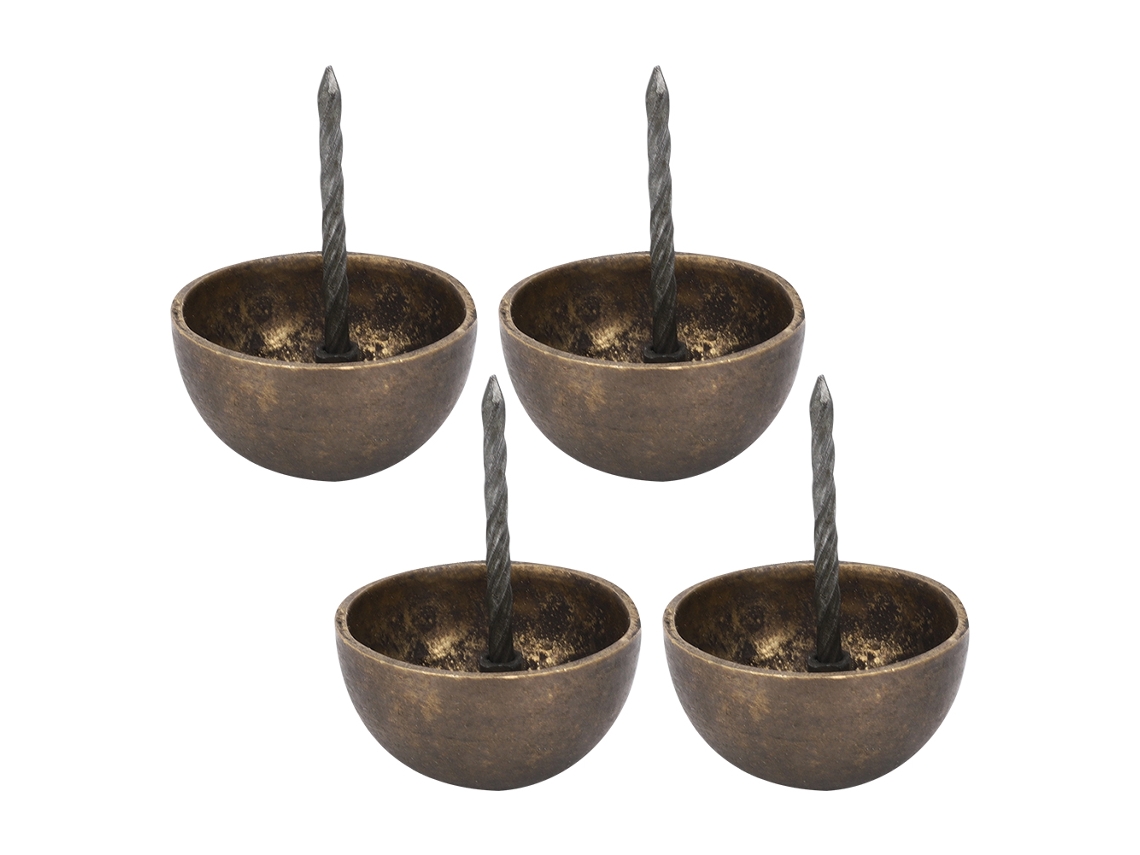 4 Piezas De Clavos De Tapicería De Latón Antiguo Con Cabeza Redonda, Accesorios Para Muebles De 3-6 Cm, Color Bronce.