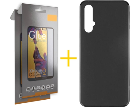 Kit Funda + 2 Protectores de Pantalla Huawei Nova 5T SKYHE Liso Negro