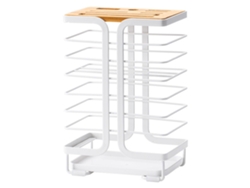 Soporte Multifuncional Para Cuchillos De Cocina Con Almacenamiento Y Diseño Decorativo, Fabricado En Hierro, Bambú Y Ps.
