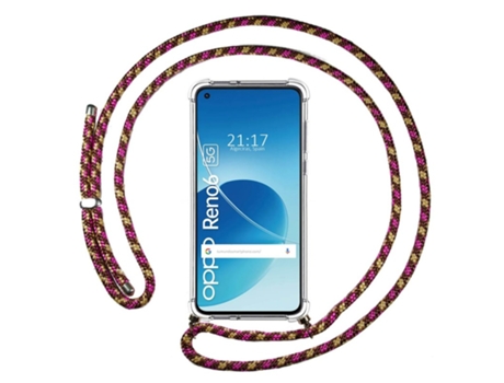 Carcasa Oppo Reno 6 5G TUMUNDOSMARTPHONE Colgante Rosa