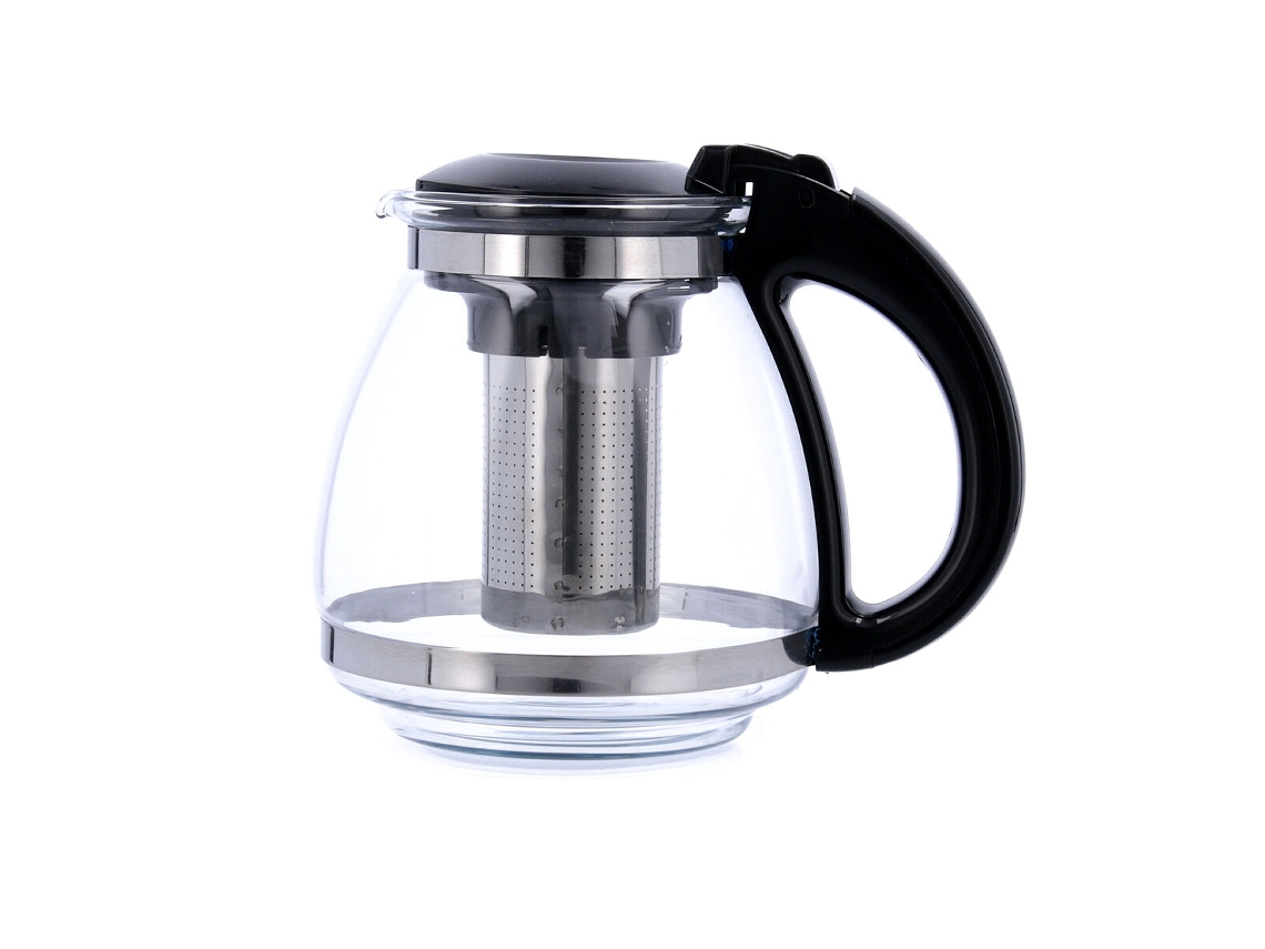 Tetera QUID Serenia Transparente Vidrio Acero Inoxidable 1,5 L