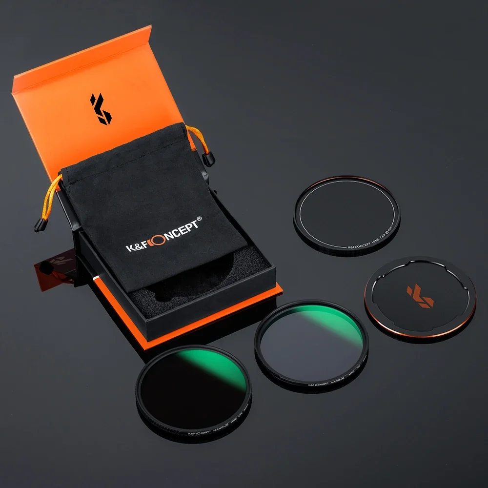 Kit de filtros multicapa MC UV + CPL, 58 mm, con tapa de lente
