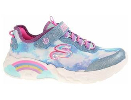Zapatillas Deportivas SKECHERS S Lights (Rosa, Azul - Tejido, Material Sintético- 34)