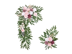 Kit de decoración de boda con arco floral - Área de bienvenida