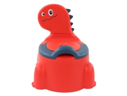 Vaso Sanitário Infantil Dinossauro Ergonômico Para Treinamento Com Base De Borracha Anti-derrapante Vermelho