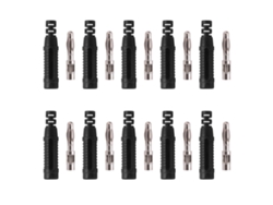 10 Unidades De Conectores Banana De Cobre Rojo De 4 Mm Con Carcasa Para Equipos De Prueba, Conector Macho Metálico