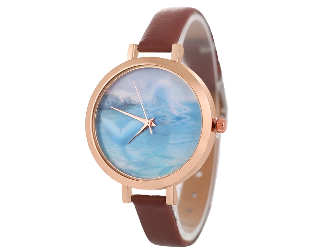 Relógio Feminino De Quartzo Com Pulseira De Couro Pu Fashion E Strass Decoração (vermelho)
