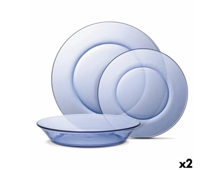 Set de Vajilla DURALEX Lys Azul 12 Piezas (2 Unidades)