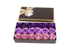 Jabón de rosas romántico, degradado morado, regalo navideño