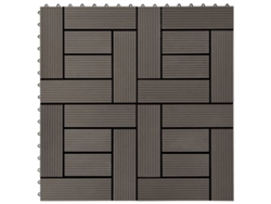 Baldosas De Porche Wpc 30x30 Cm 2 M² Marrón Oscuro 22 Unidades