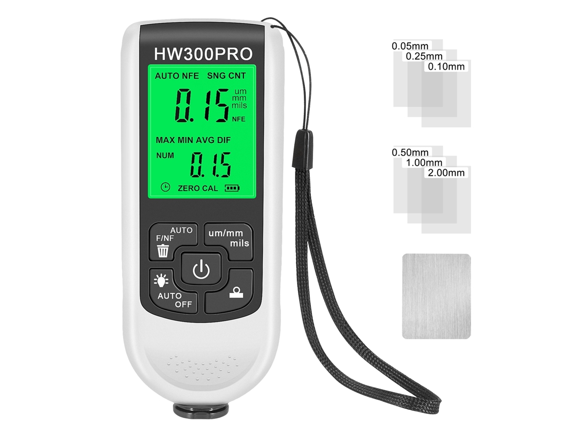 Medidor De Espesor Digital Lcd De 0-2000 Μm Para Pintura Automotriz Con Tres Modos De Sonda.