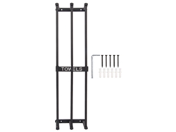 Toallero de pared Worten de 3 barras de aluminio negro