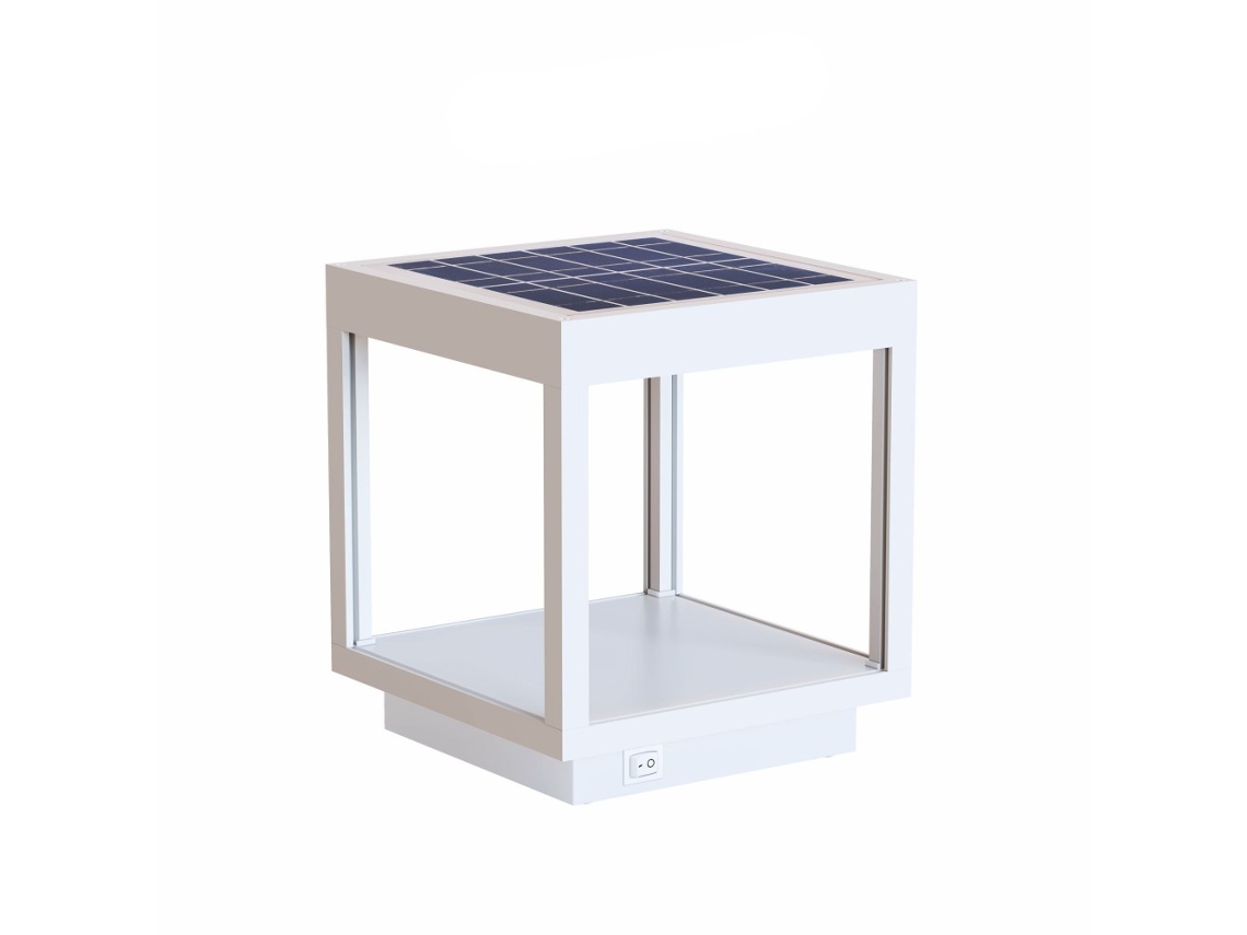 Linterna solar con visera LED a batería de 3,5W, IP54 blanca BENEITO FAURE